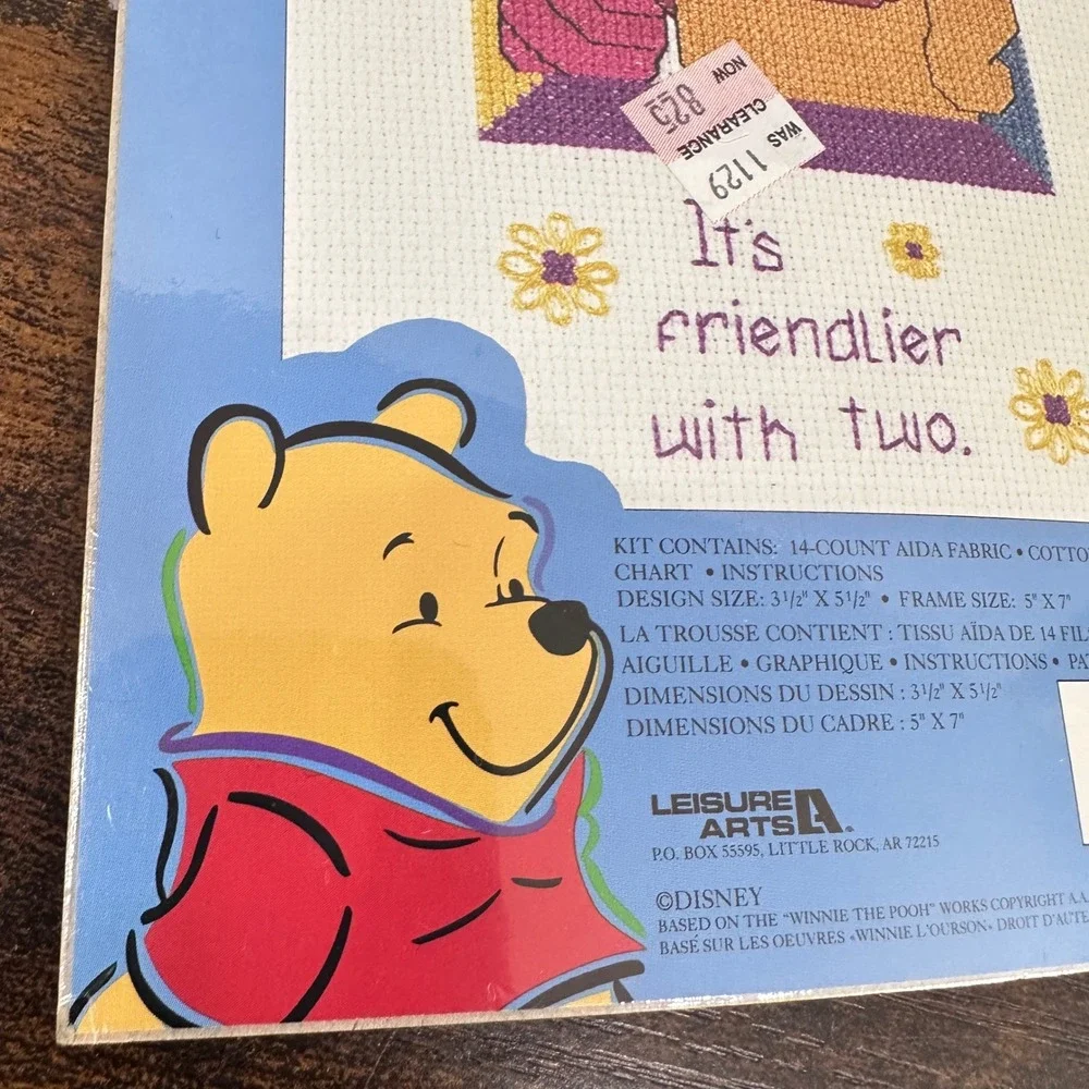 Leisure Arts Winnie the Pooh‎ Cross Stitch Kit Multicolor New Disney